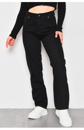 Джинси жіночі прямі чорного кольору 175450C