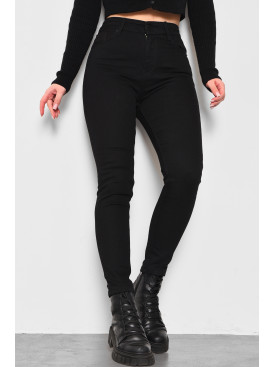 Джинсы женские зауженные черного цвета 175453C