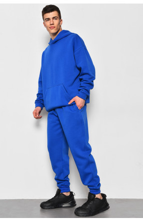 Спортивный костюм мужской на флисе синего цвета 175714C