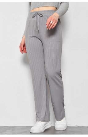 Штани жіночі розкльошені сірого кольору 9830-1 175781C
