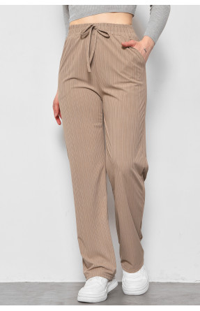 Штани жіночі розкльошені бежевого кольору 9830-1 175782C
