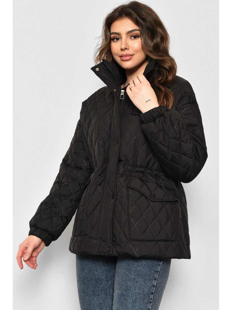Куртка жіноча демісезонна чорного кольору 6397 175904C