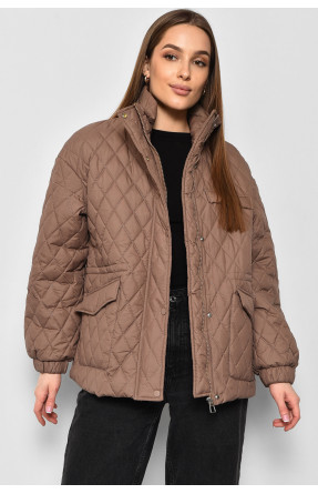 Куртка жіноча демісезонна коричневого кольору 6397 175905C