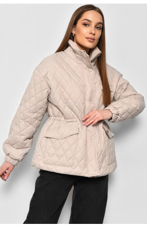 Куртка жіноча демісезонна бежевого кольору 6397 175906C