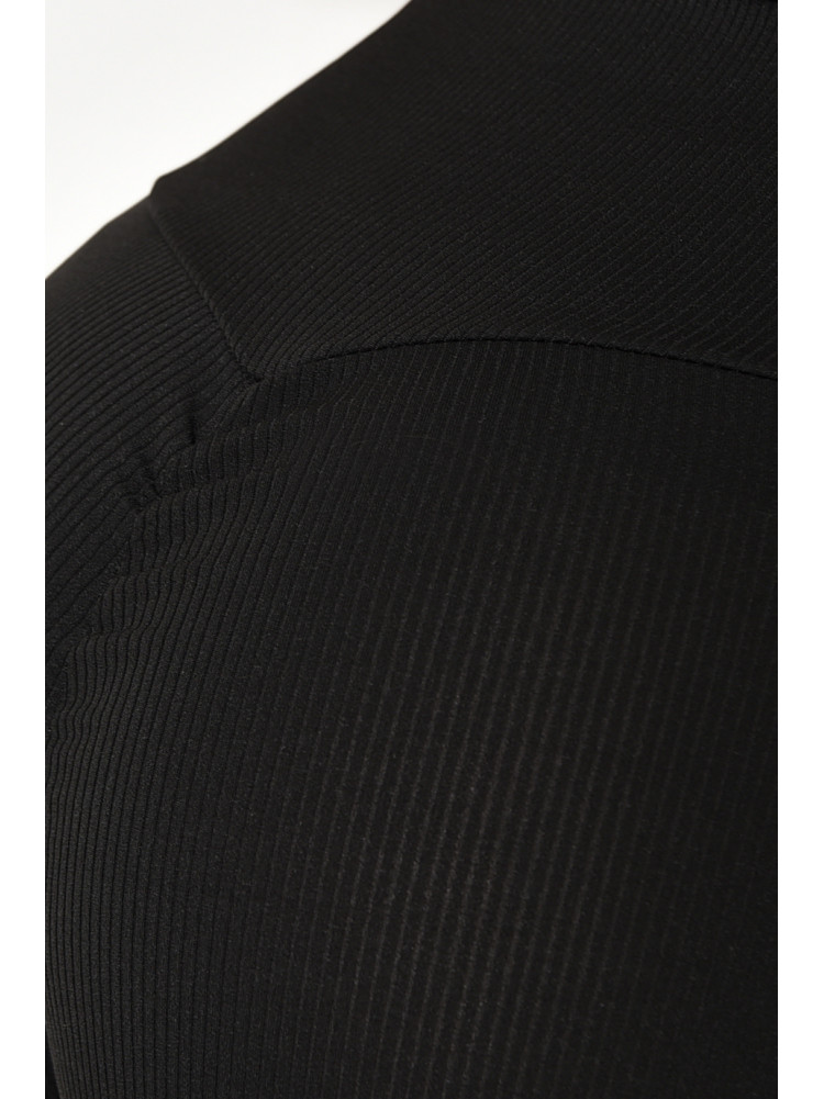 Лосини жіночі в рубчик  puch-up чорного кольору 175957C