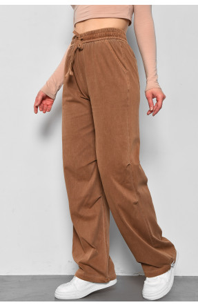 Штани жіночі напівбатальні коричневого кольору 561-6 175978C
