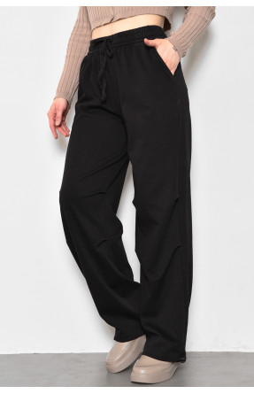 Штани жіночі напівбатальні чорного кольору 561-6 175985C