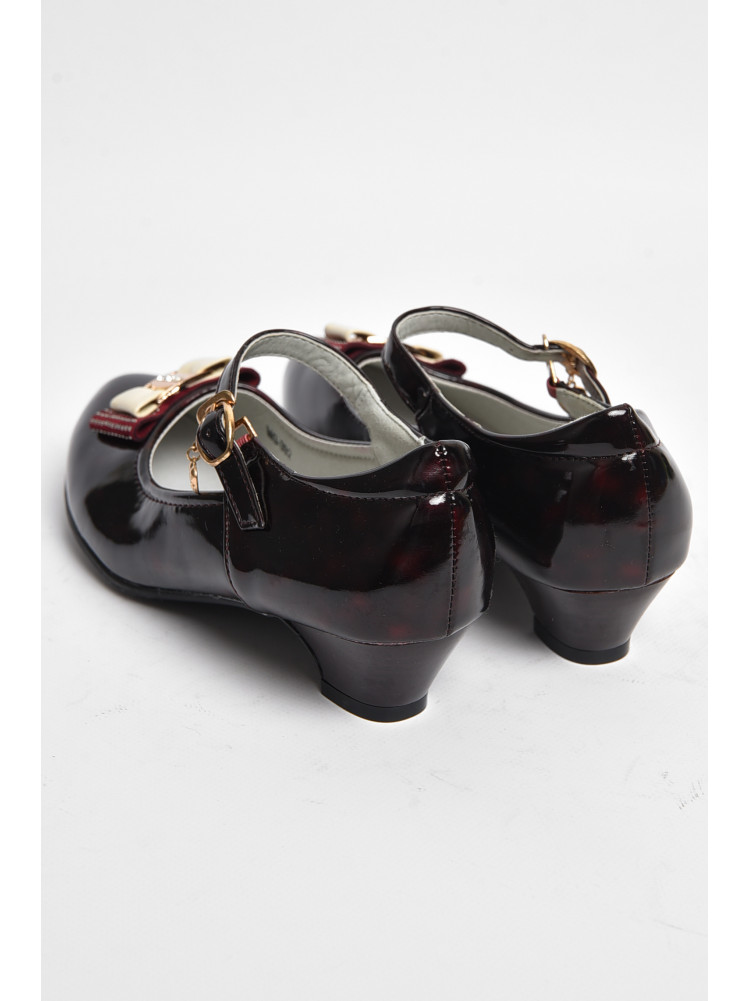 Туфли для девочки бордового цвета MG392 175988C