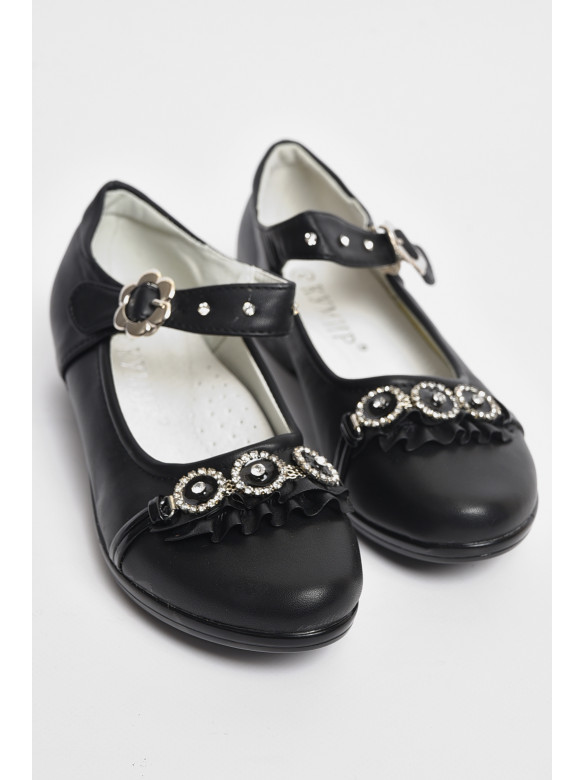 Туфли для девочки черного цвета МР323 176069C