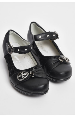 Туфли для девочки черного цвета МО539 176079C