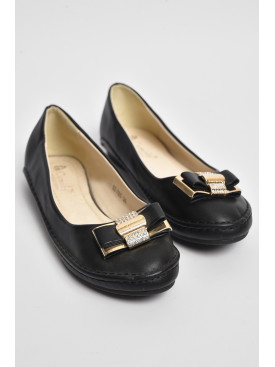 Балетки детские для девочки черного цвета 02-765 176087C