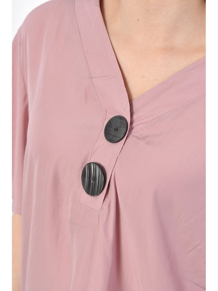 Блуза жіноча з коротким рукавом  пудрового кольору 6061 176191C