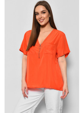 Блуза жіноча з коротким рукавом  помаранчевого кольору 6060 176210C Блуза жіноча з коротким рукавом  помаранчевого кольору 6060 176210C