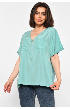 Блуза жіноча з коротким рукавом  м'ятного кольору 6060 176212C