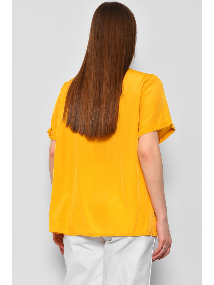 Блуза жіноча з коротким рукавом  гірчичного кольору 6060 176216C