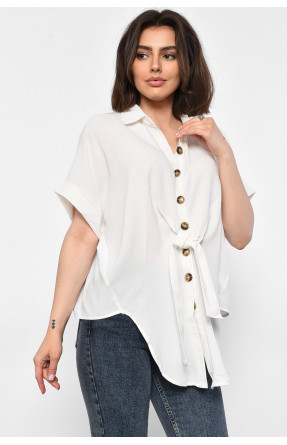 Блуза женская с коротким рукавом белого цвета 6037 176218C