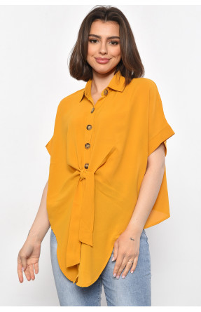 Блуза жіноча з коротким рукавом  гірчичного кольору 6037 176220C