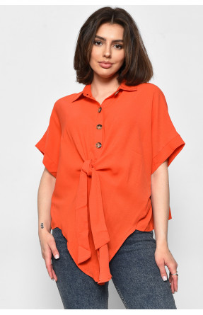 Блуза женская с коротким рукавом оранжевого цвета 6037 176222C