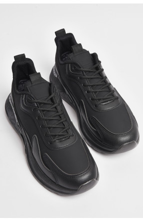 Кросівки чоловічі чорного кольору на шнурівці А2-26 176275C