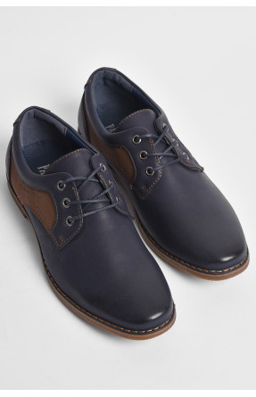 Туфли подростковые для мальчика темно-синего цвета 176502C