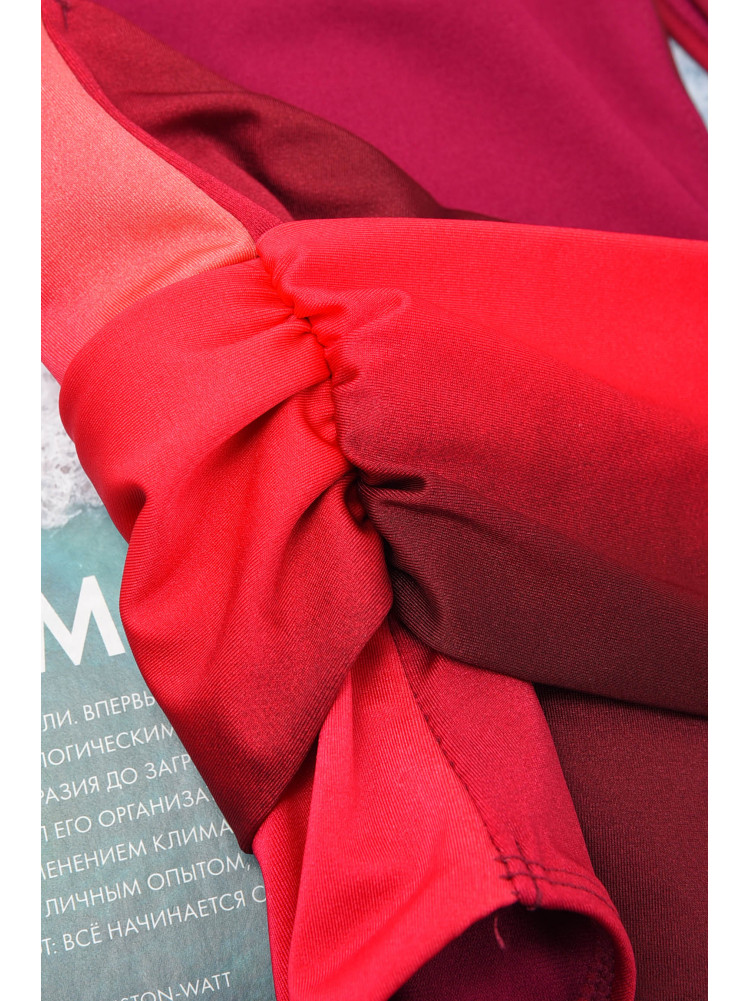 Купальник жіночий суцільний бордового кольору 176517C