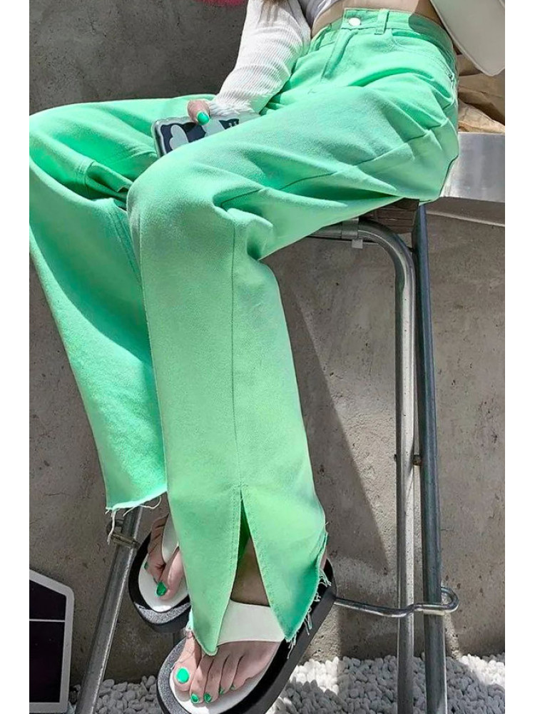 Джинсы женские зеленого цвета 176593C