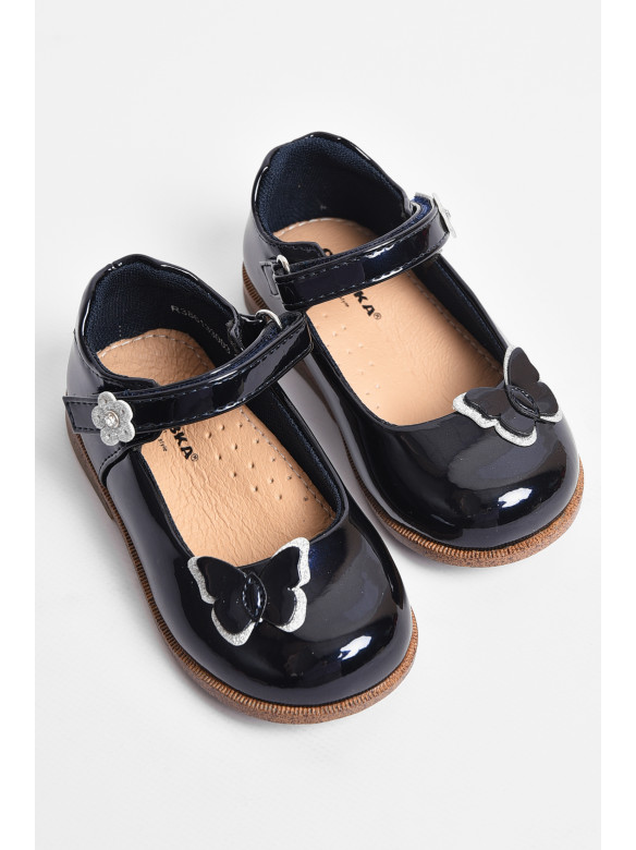 Туфлі дитячі для дівчинки темно-синього кольору 330-03 176700C