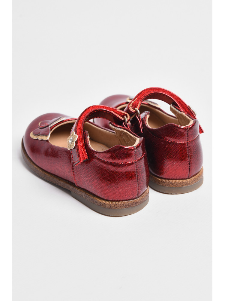 Туфлі дитячі для дівчинки червоного кольору 330-03 176702C