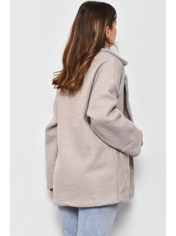 Пальто жіноче напівбатальне вкорочене темно-сірого кольору 2290 176722C