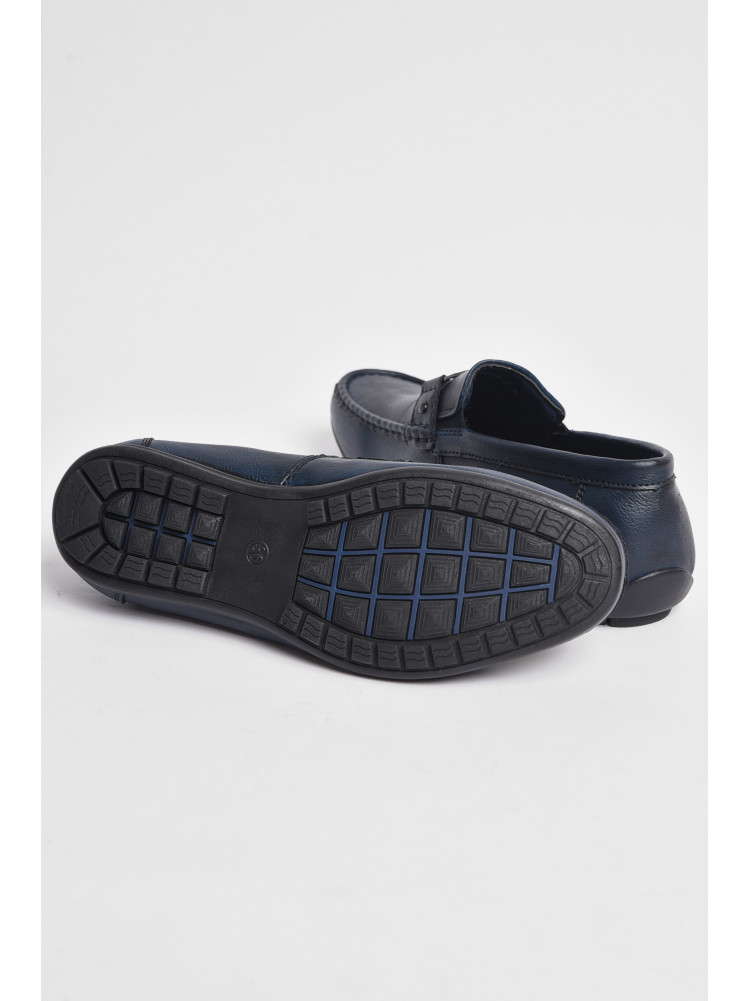 Туфли подростковые для мальчика синего цвета Уценка 6268-1 176733C