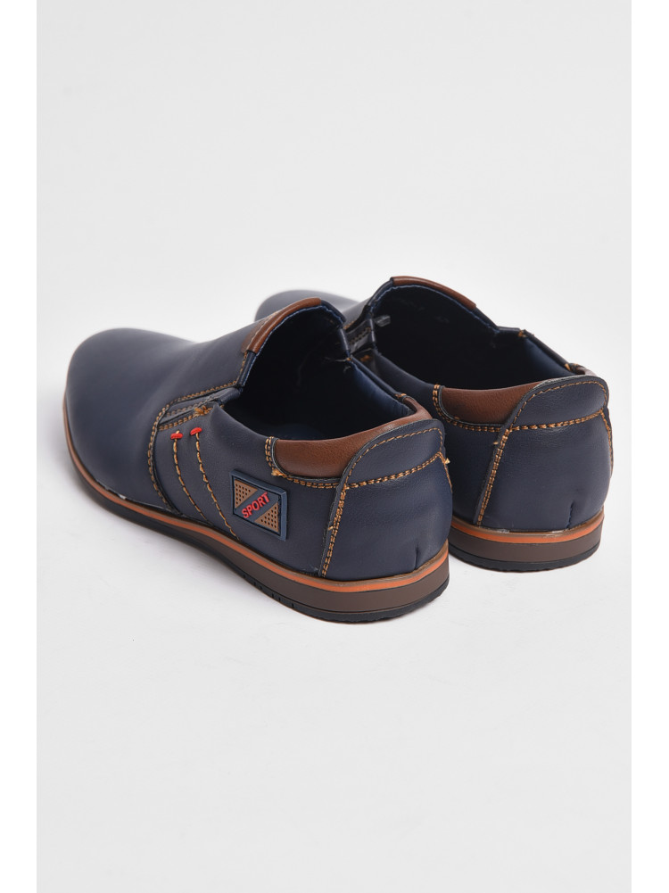 Туфли детские для мальчика синего цвета Уценка 7712-1 176735C