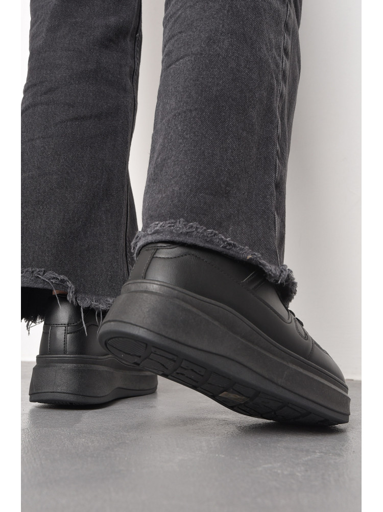 Кросівки жіночі чорного кольору на шнурівці 188-232 176789C