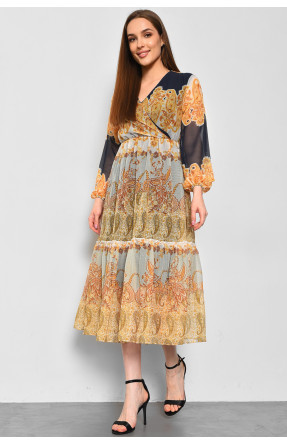 Платье женское шифоновое желтого цвета 2012 176816C