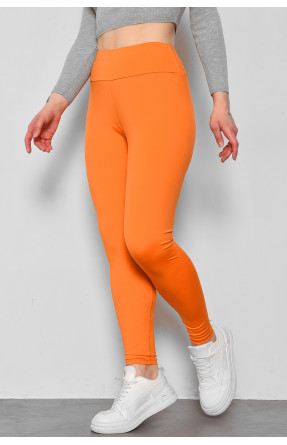 Лосины женские push-up оранжевого цвета 176817C