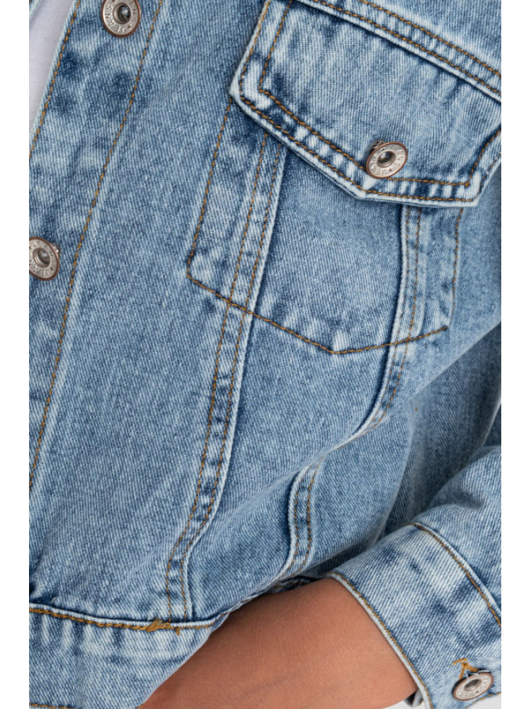 Пиджак детский для девочки джинсовый голубого цвета 0921-6В 176833C
