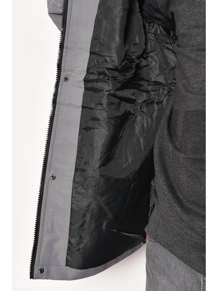 Куртка мужская демисезонная серо-черного цвета 23061 176854C