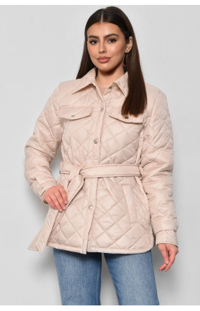 Куртка жіноча демісезонна бежевого кольору 5481 177060C