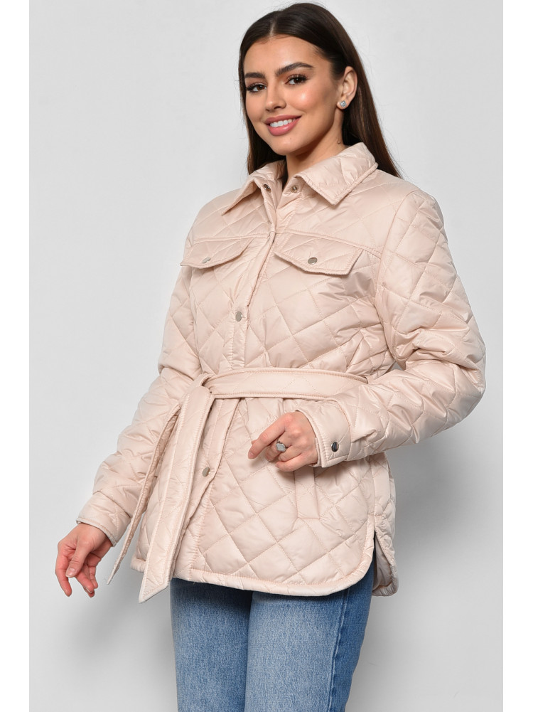 Куртка жіноча демісезонна бежевого кольору 5481 177060C