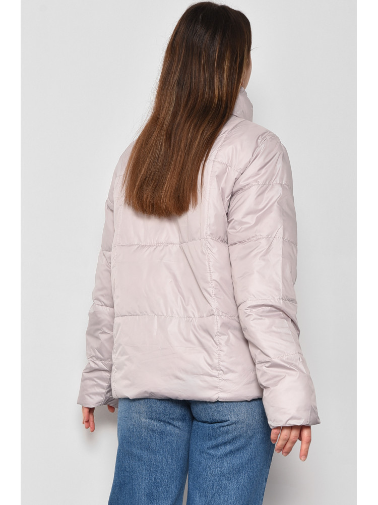 Куртка женская демисезонная бежевого цвета 093 177061C