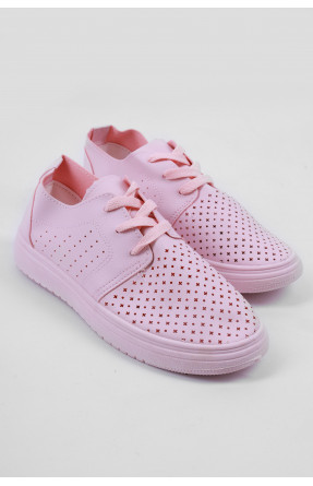 Мокасини жіночі рожевого кольору на шнурівці 05-4 177114C