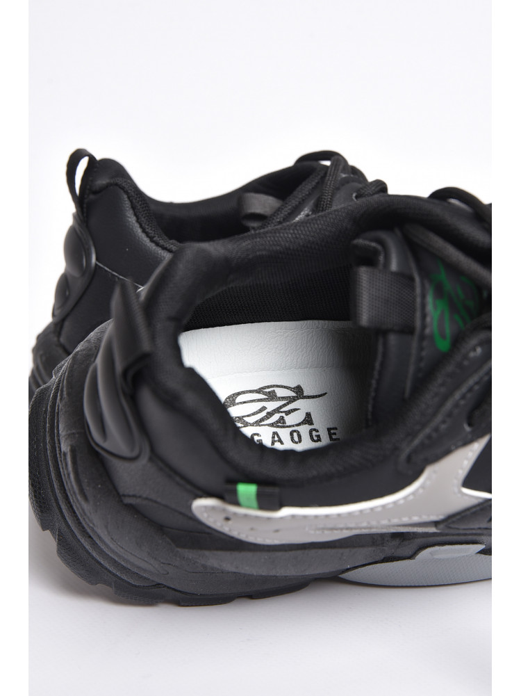 Кросівки чоловічі чорного кольору на шнурівці 62-1 177192C