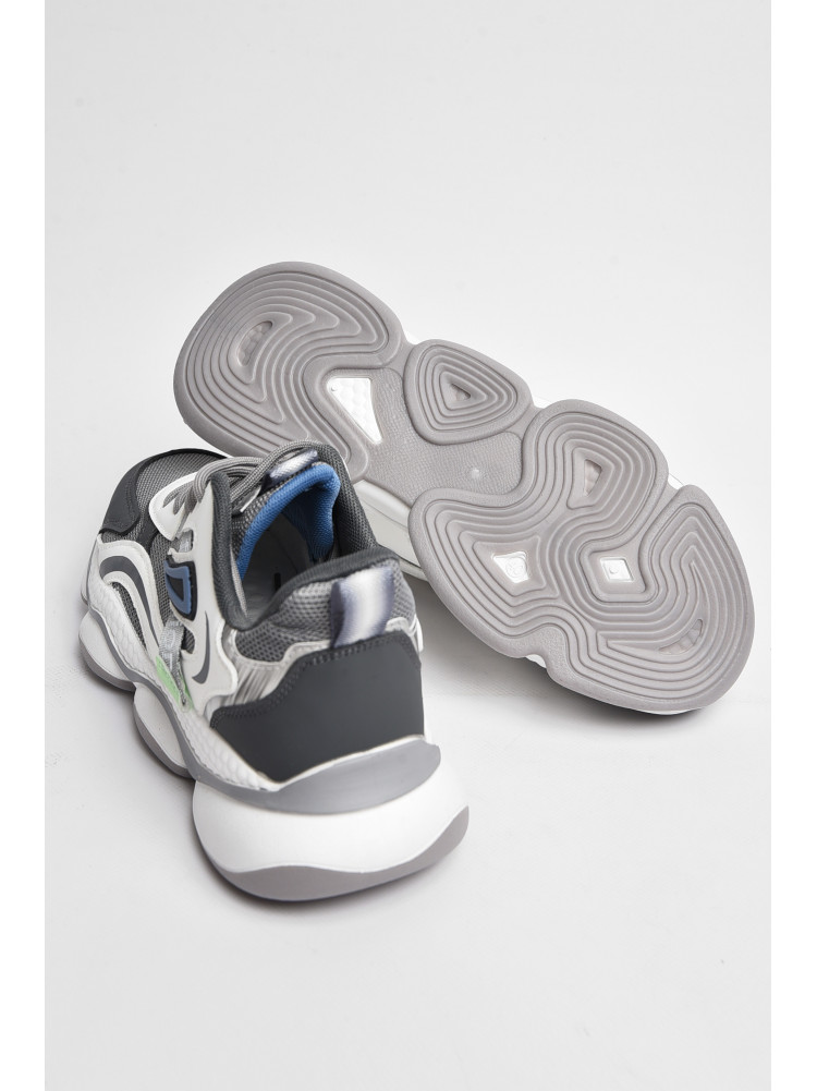 Кросівки чоловічі біло-сірого кольору на шнурівці 51-2 177196C