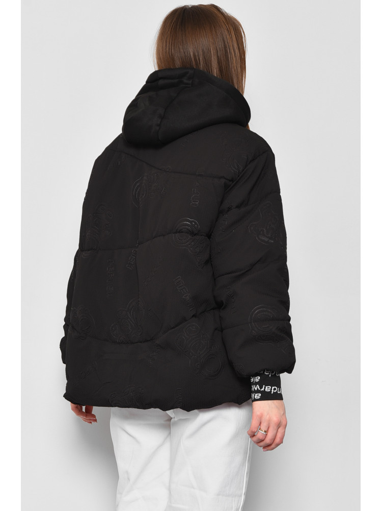 Куртка жіноча демісезонна чорного кольору 236 177203C