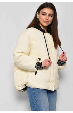 Куртка женская демисезонная молочного цвета 236 177206C
