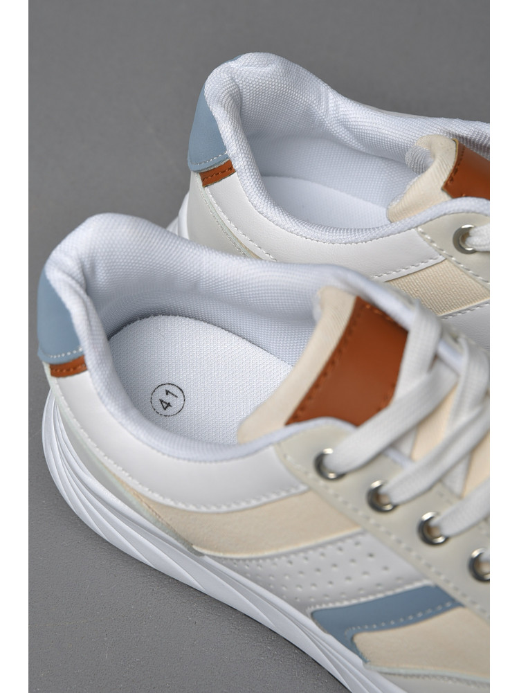 Кросівки чоловічі молочного кольору на шнурівці А31-6 177212C