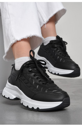 Кросівки жіночі чорного кольору на шнурівці JP11-1 177231C