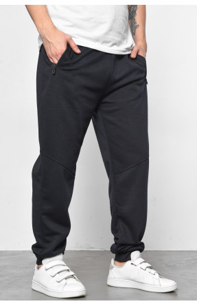 Спортивные штаны мужские полубатальные темно-синего цвета 1403-11 177257C