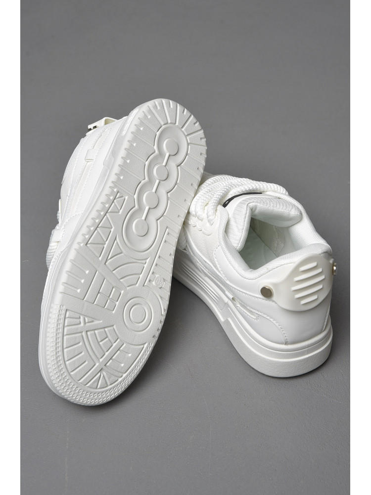 Кросівки чоловічі білого кольору на шнурівці 70-2 177273C