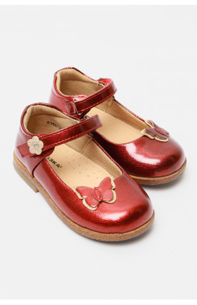 Туфли детские для девочки красного цвета 177311C