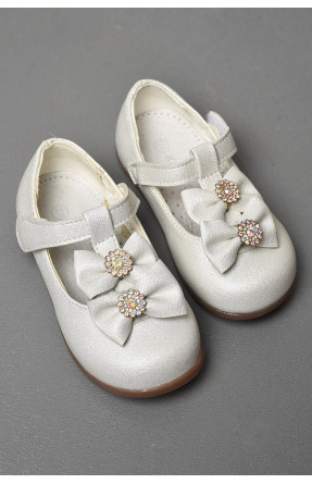 Туфлі дитячі для дівчинки білого кольору 177315C